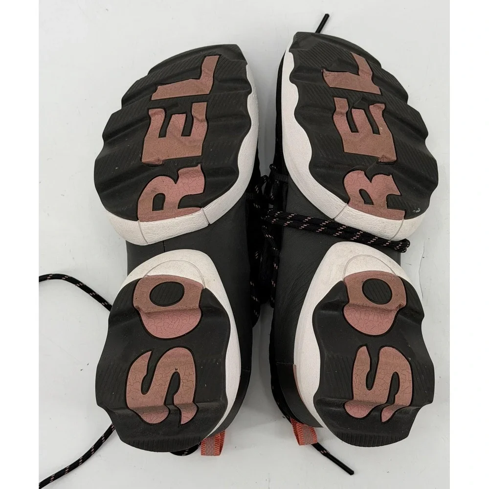 Sorel Shoes Womens‎ 9.5 Black Pink Kinetic Impact Lace Up Athletic Sneakers Walk
